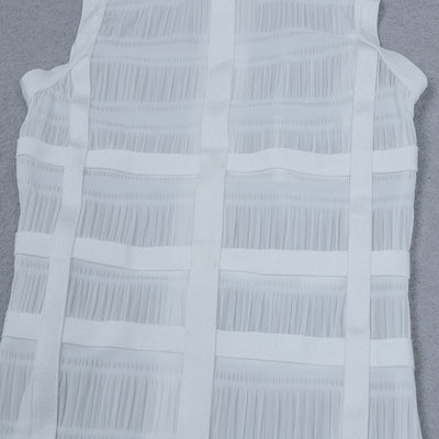 Vestido de Malla Transparente Midi con Flecos - Image 16