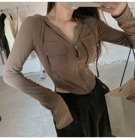 Cardigan Corto con Capucha para Mujer - Image 16