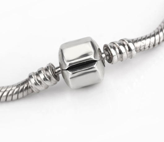 Cadena Eslabón Serpiente Plata de Ley con Cierre Oro Rosa - Image 6