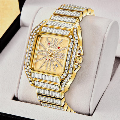 Reloj de Cuarzo Hip Hop con Diamantes Completos y Carátula Grande para Hombre - Image 17