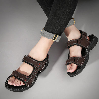 Sandalias Hombre Velcro Cómodas - Chanclas Ajustables Verano - Image 3