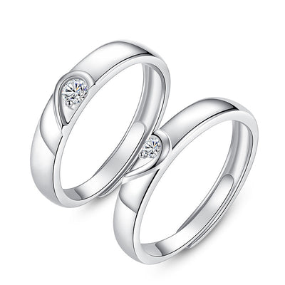 Anillo de Plata Esterlina para Parejas - Diseño Retro Minimalista - Image 9