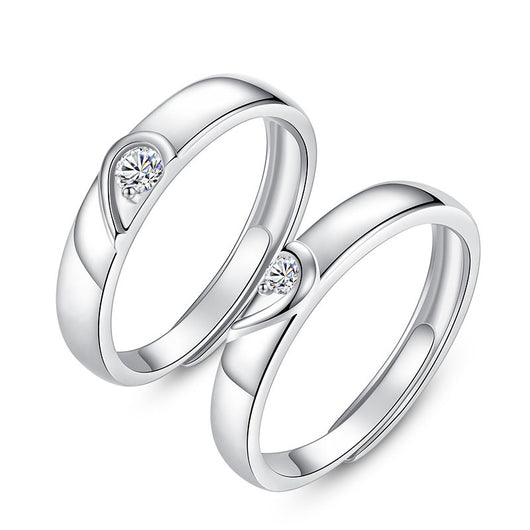Anillo de Plata Esterlina para Parejas - Diseño Retro Minimalista - Image 9