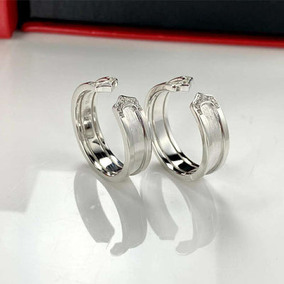 Anillo de Pareja con Letra C - Diseño Minimalista para Hombre y Mujer - Image 9