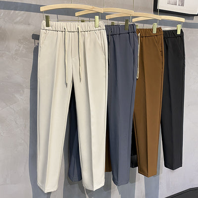 Pantalones Casuales Rectos con Cintura Elástica Talla 9
