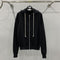 Sudadera Negra con Capucha y Cierre para Hombre