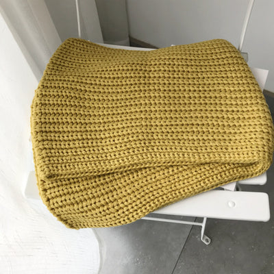 Bufanda Gruesa de Lana Tejida para Invierno - Colores Sólidos Versátiles - Image 20