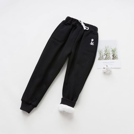 Pantalones Cálidos de Niña con Forro de Terciopelo y Algodón - Image 12