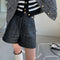 Shorts de Cuero Sueltos para Otoño e Invierno - Estilo Casual y Moderno