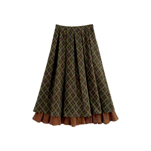 Falda de Invierno Verde Vintage para Mujer - Diseño Elegante y Moderno - Image 5