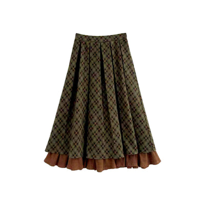 Falda de Invierno Verde Vintage para Mujer - Diseño Elegante y Moderno - Image 5