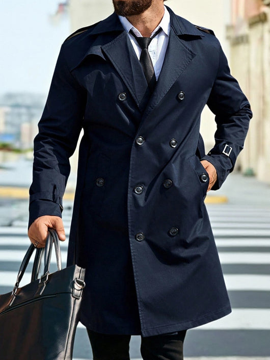 Abrigo Trench Doble Botonadura Casual para Hombre - Image 6