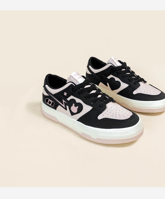 Zapatillas Deportivas Bajas para Mujer en Rosa y Negro - Image 3