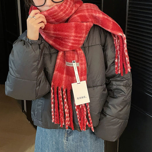 Bufanda de Cuadros Vintage para Otoño Invierno - Estilo Clásico para Mujer - Image 15