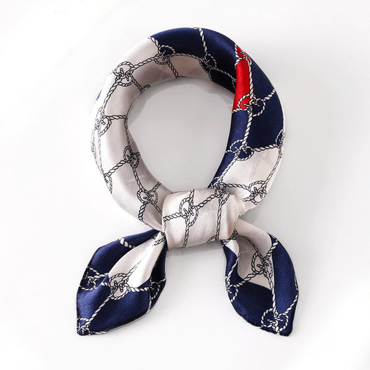 Pañuelo de Seda Cuadrado para Mujer - Diseño Estampado Versátil Primavera Verano - Image 19