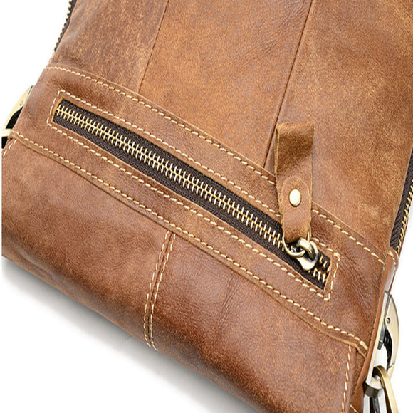 Bolsa Casual de Cuero Genuino para Hombre - Bandolera First Layer