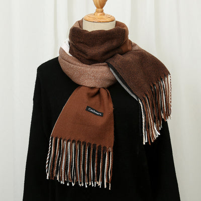 Bufanda de Invierno Bicolor en Cashmere Suave y Cálida - Image 10