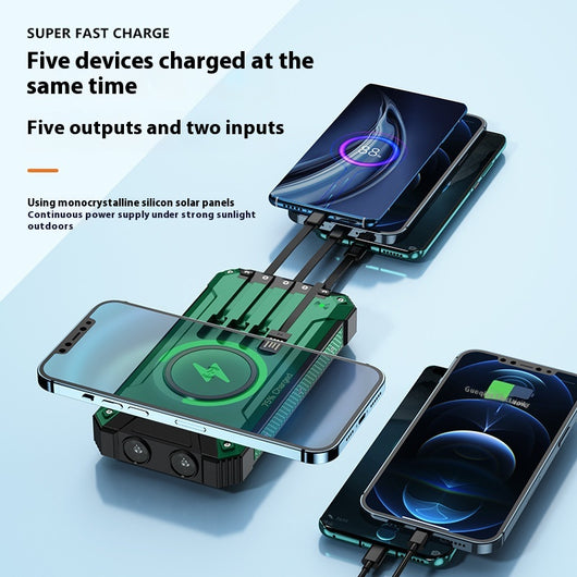 Cargador Solar Inalámbrico Portátil de Alta Capacidad - Image 3