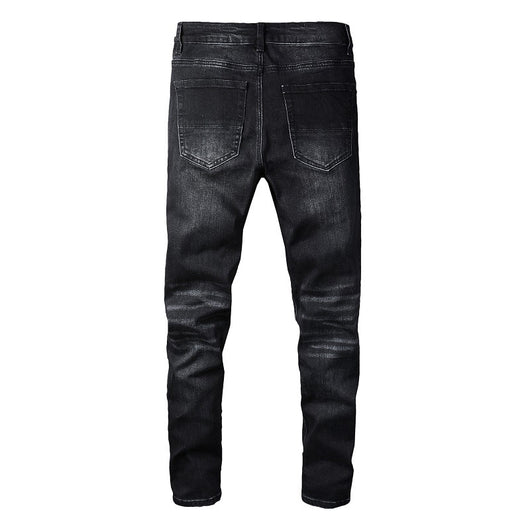 Jeans Negros para Hombre con Detalles en Color Deslumbrante - Image 10