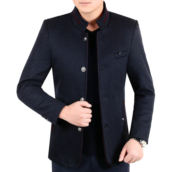 Chaqueta de Lana Premium para Hombre - Estilo Ejecutivo Otoño Invierno