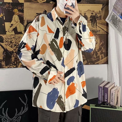 Camisa Vintage Floral Estilo Hong Kong para Hombre - Image 5