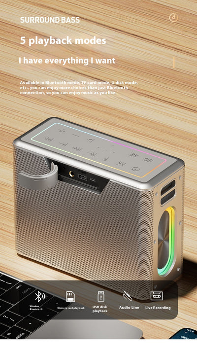 Sistema de Karaoke Bluetooth Portátil con Micrófono y Tarjeta de Sonido - Image 11