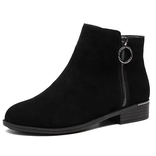 Botas Cortas para Mujer con Tacón Bajo y Punta Redonda - Image 8