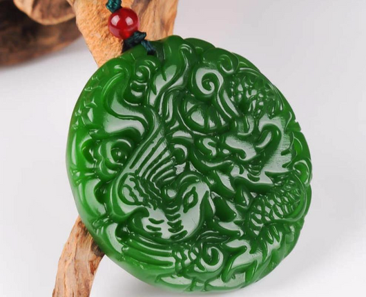 Colgante de Jade Hetian Verde Espinaca - Image 7