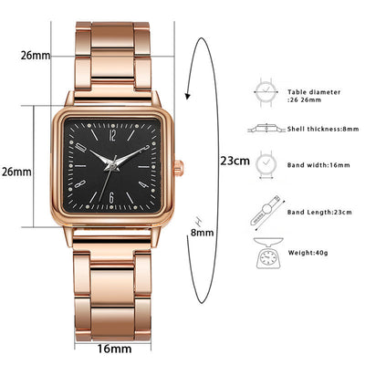 Reloj de Moda Casual Digital Cuadrado con Correa Esmerilada - Image 2