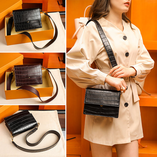 Bolso Mensajero de Cuero Texturizado con Diseño Moderno - Image 13