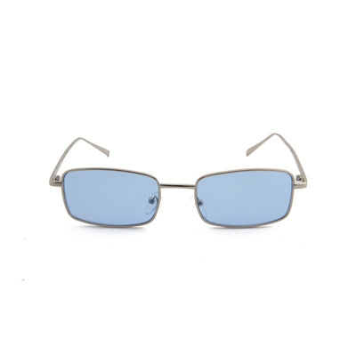 Retro gold metal frame sunglasses with light brown rectangular lenses, displayed on a white surface. - Image 12