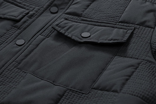 Chaqueta Acolchada de Algodón para Hombre - Estilo Business Casual con Cuello Polo - Image 12