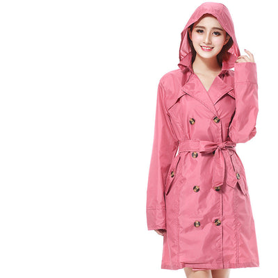 Impermeable Retro Británico para Mujer con Cinturón Ancho - Image 4