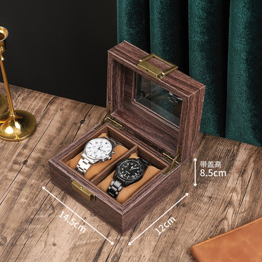 Caja Organizadora de Relojes Retro con Acabado Cuero PU y Diseño Madera - Image 6
