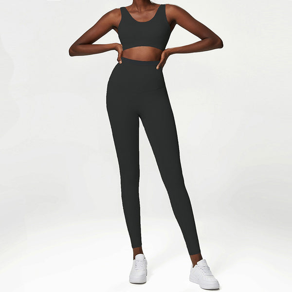 Conjunto de Yoga Sin Costuras Nude para Mujer - Image 4