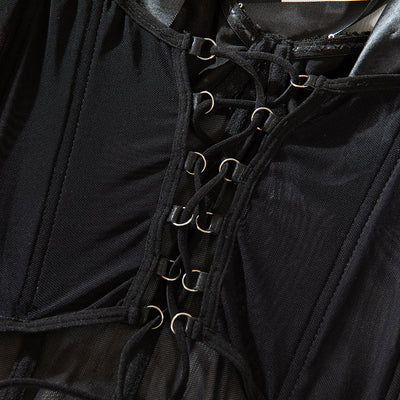 Corset Sensual con Tirantes Lentejuelas y Anillo de Acero - Image 22