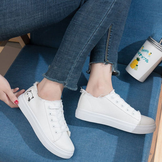 Zapatillas de Lona para Mujer Blancas Transpirables Casual Deportivas Primavera - Image 3