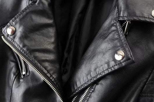 Chaqueta de Cuero para Motocicleta Mujer - Image 9