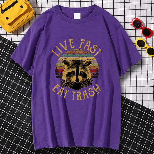 Playera Hombre Estilo Urbano Live Fast Eat Trash - Image 8