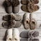 Pantuflas de Pareja en Lana con Suela Antideslizante