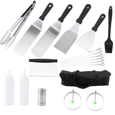 Set Completo de Herramientas BBQ en Acero Inoxidable - Pala para Asar Portátil - Image 12
