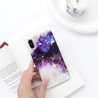 Funda para teléfono con patrón mármol púrpura efecto viento frío - Image 4