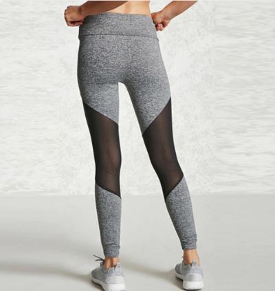 Leggins Deportivos Yoga con Diseño Mesh y Patchwork - Image 2