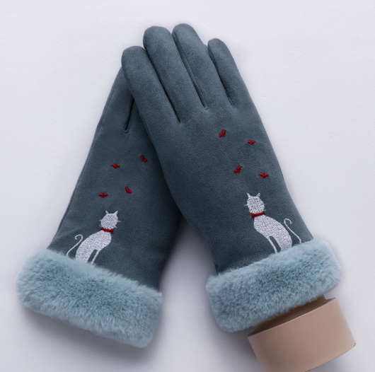 Guantes Térmicos de Cachemira para Mujer con Oso Adorable y Pantalla Táctil - Image 20