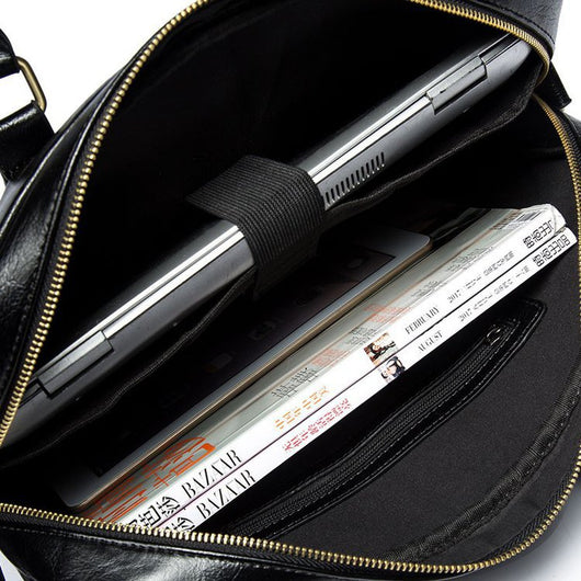 Maletín de Cuero PU con Bandolera para Hombre - Bolso de Negocios - Image 5