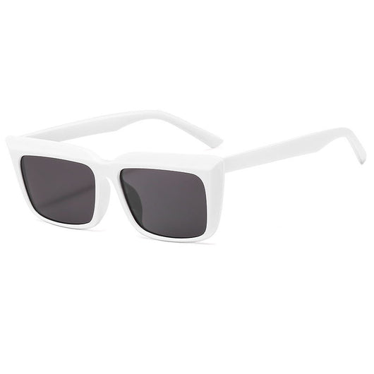 Light blue rectangular sunglasses with dark lenses and thick frames, angled to show the temples and front. - Image 7