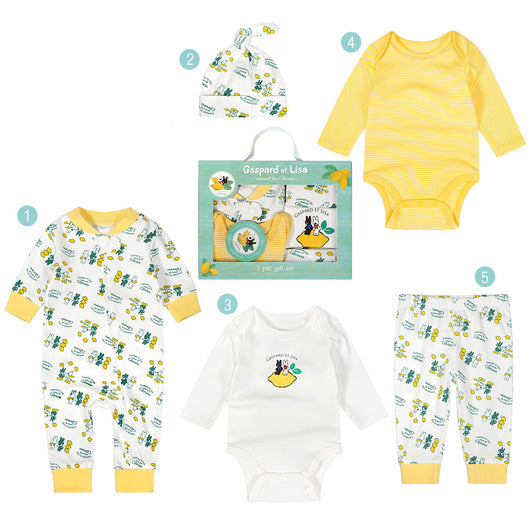 Set de 5 Piezas para Recién Nacido con Bodis de Manga Larga y Pantalones Suave y Cómodo - Image 12