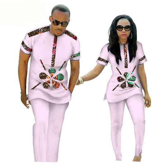 Traje de Pantalón Étnico Africano para Parejas en Algodón - Image 11