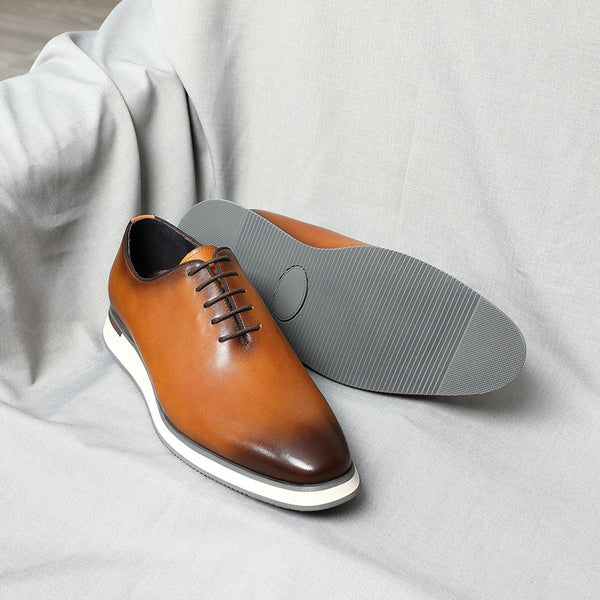 Zapatos Oxford de Cuero Genuino Fabricados a Mano - Elegancia Profesional para Hombres