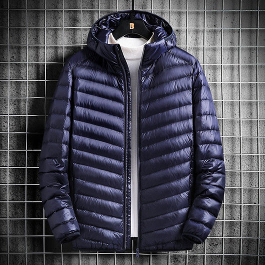 Chaqueta Ligera de Algodón con Capucha para Hombre - Image 8